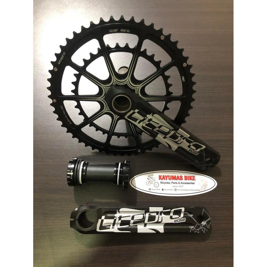 CRANK SET LITEPRO EDGE AIO 52 / 36T HOLLOWTECH II HT2