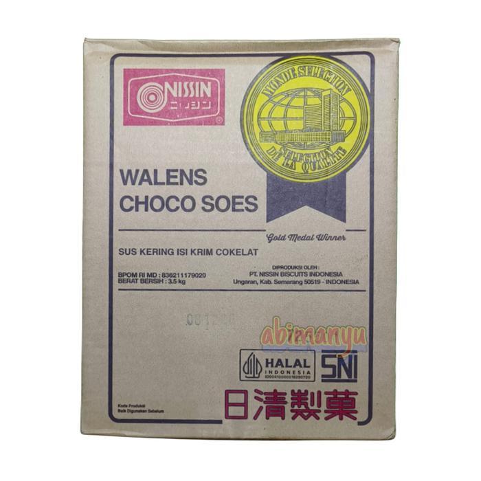Cesso.Shop- 3,5 Kg Walens Nissin Choco Soes - Sus Coklat Nissin 1 Dus