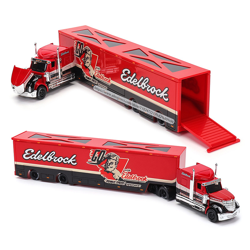Maisto 1:64 1993 454 INTERNATIONAL LONESTAR Transport Casting Manufacturing Trailer Model Simulation