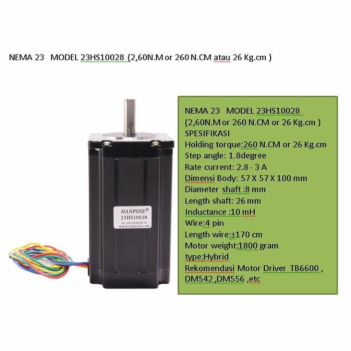 Stepper motor Nema 23 23HS10028S 300NCM stepper motor 23HS10028