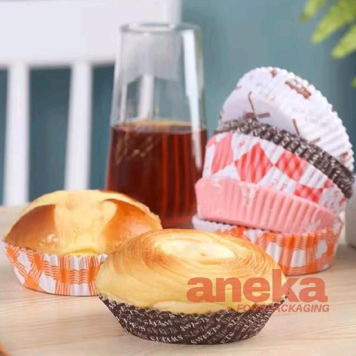Viicenza Cookware - Cup Roti Laminasi 8Cm Bulat, Kotak & Oval/Lonjong Paper Cup Cake Cases Kertas