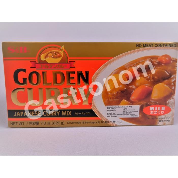S&B Golden Curry Sauce Mix Mild / Saus Kari Mix Mild 220gr