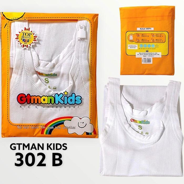 KAOS DALAM SINGLET ANAK BAHAN KATUN MEREK GT MAN KIDS 302