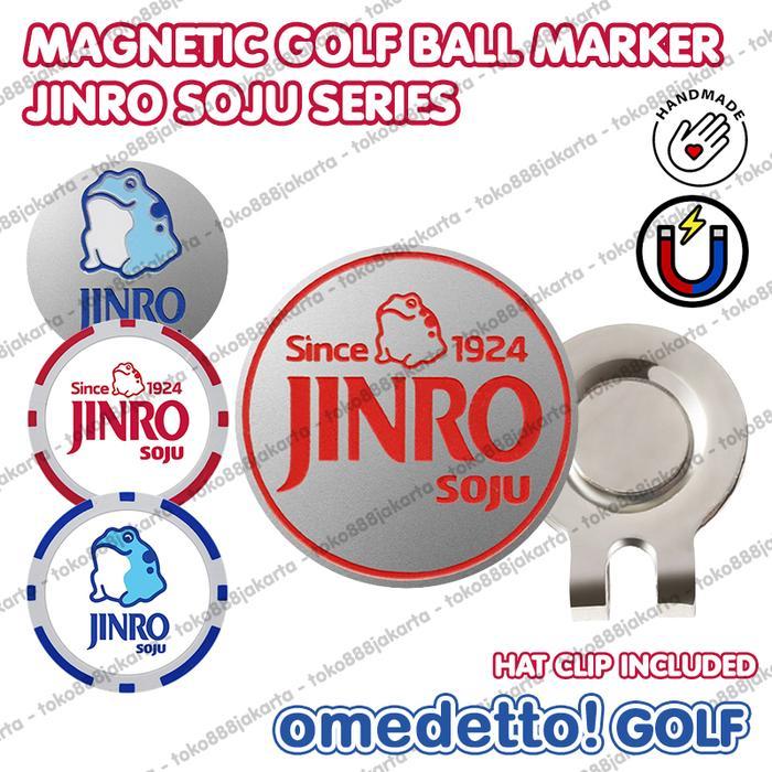 JINRO GOLF BALL MARKER WITH MAGNET HAT CLIP OMEDETTO