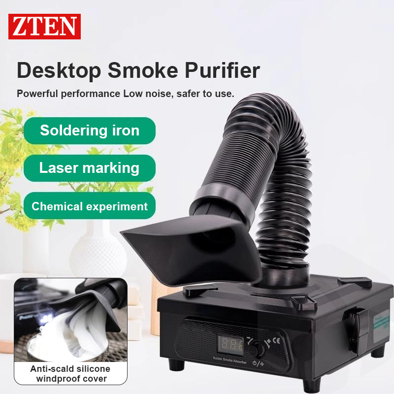 Terbaru 3-layer Filter Solder Smoke Purifier Desktop Smoke Fume Extractor for Solder Laser Marking P