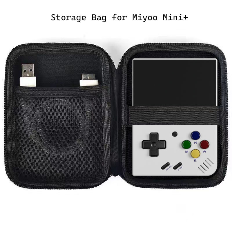 Best Miyoo Mini Plus Case Retro Handheld Video Game Player 3.5Inch Screen Waterproof Miyoo Mini+ Bla