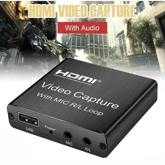 4K Hdmi Video Capture Card Hdmi To Usb 2.0 Loop Out With Mic New