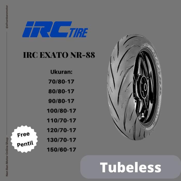 Ban Motor IRC EXATO NR 88 70/80-17, 80/80-17 & 90/80-17