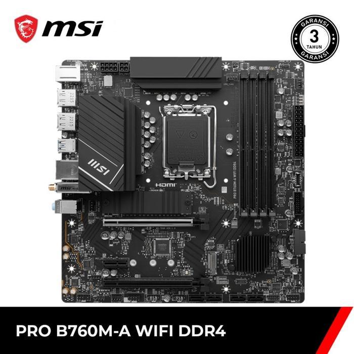 MOTHERBOARD INTEL MSI PRO B760M-A WIFI DDR4 (1700, B760, DDR4)