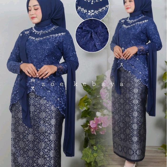 eyys- Set Kebaya Blouse Selendang/Cod/Model Kebaya Terlaris 2024/Baju Kebaya Pesta
