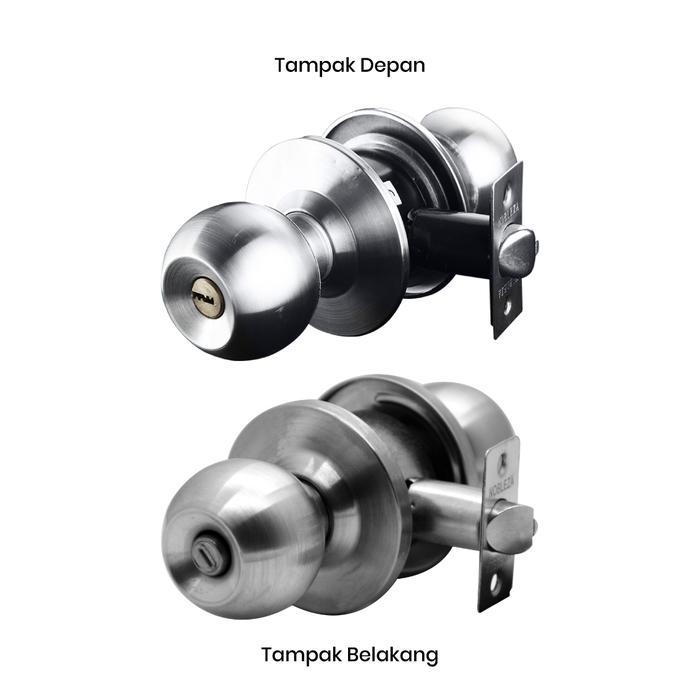 Nobleza Kunci Bulat Handle Gagang Pintu Kamar Mandi Stainless Kbs-N785