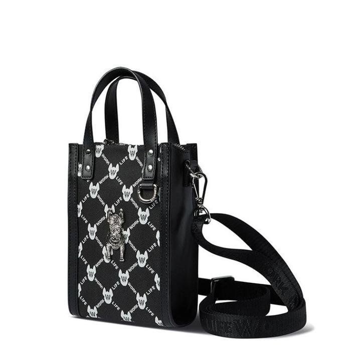 LIFEWORK Steel Wappen PVC Micro Bag Pattern Black