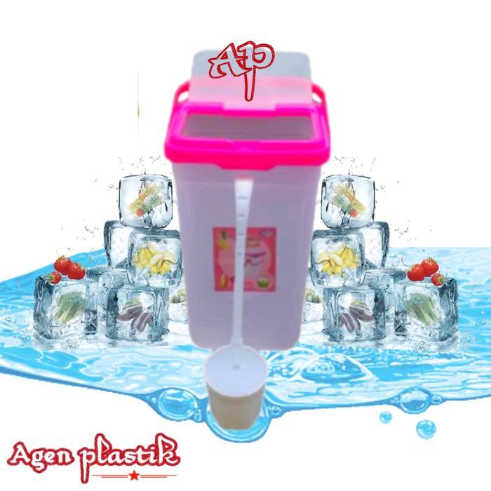 JayaKIta- Toples Es Buah Lovenia 15 Lt / Akuarium Plastik Wadah Jualan Es Buah Container Toples