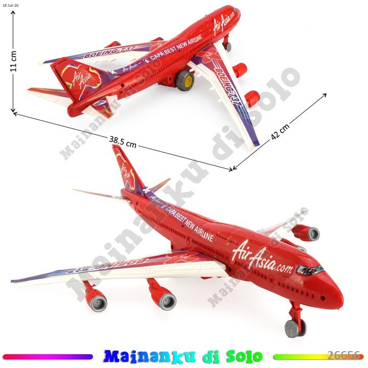 [Mainanku] Mainan Pesawat Air Asia F/C Boeing-737