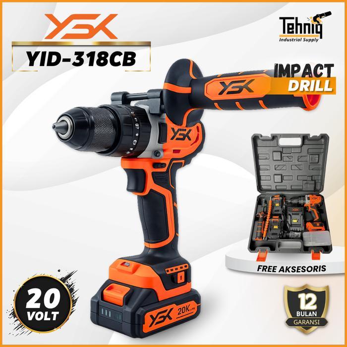 Yasuka YID-318CB Mesin Bor Batre / Impact Drill Cordless YID 318 CB
