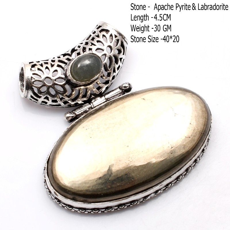 Natural Kyanite & Tanzanite Pendant Silvers Overlay over Copper