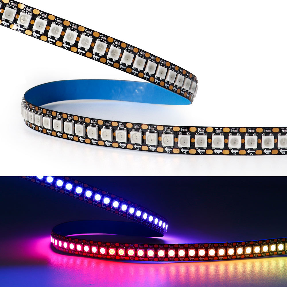 WS2812B WS2813 WS2815 5050 RGB Smart LED Strip WS2812 individual Addressable IC 144pixels/Leds/m