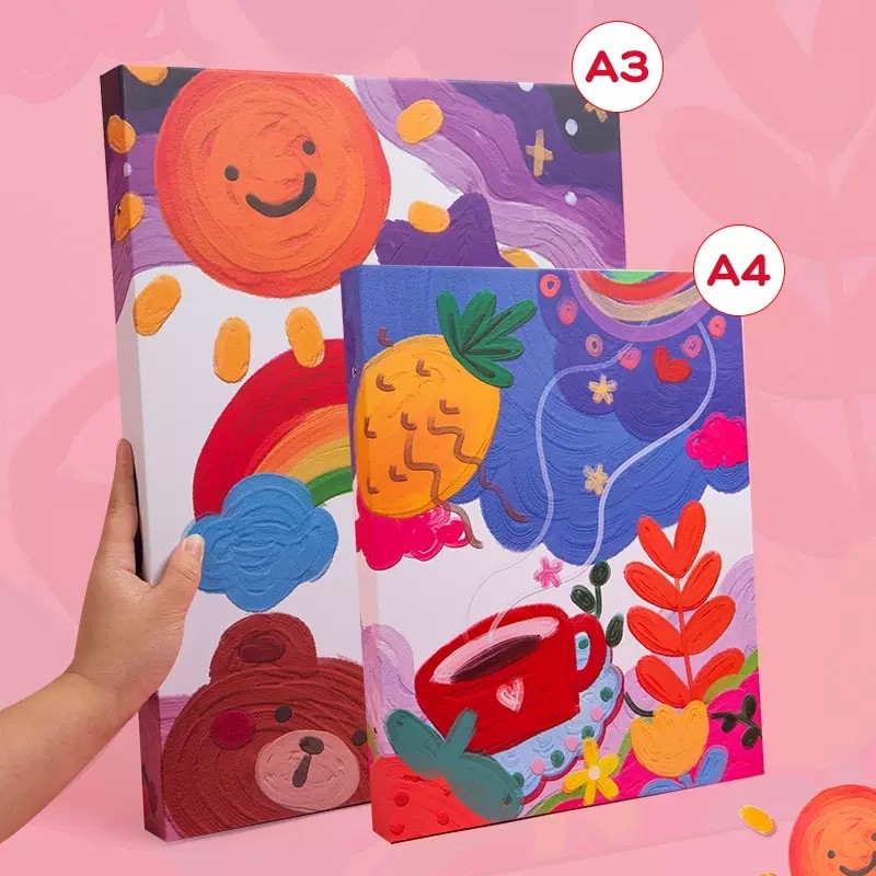 Portfolio Binder Folder A3 A4 A5 Document Organizer Art Drawing Paper Folder 4-Ring Binder PVC