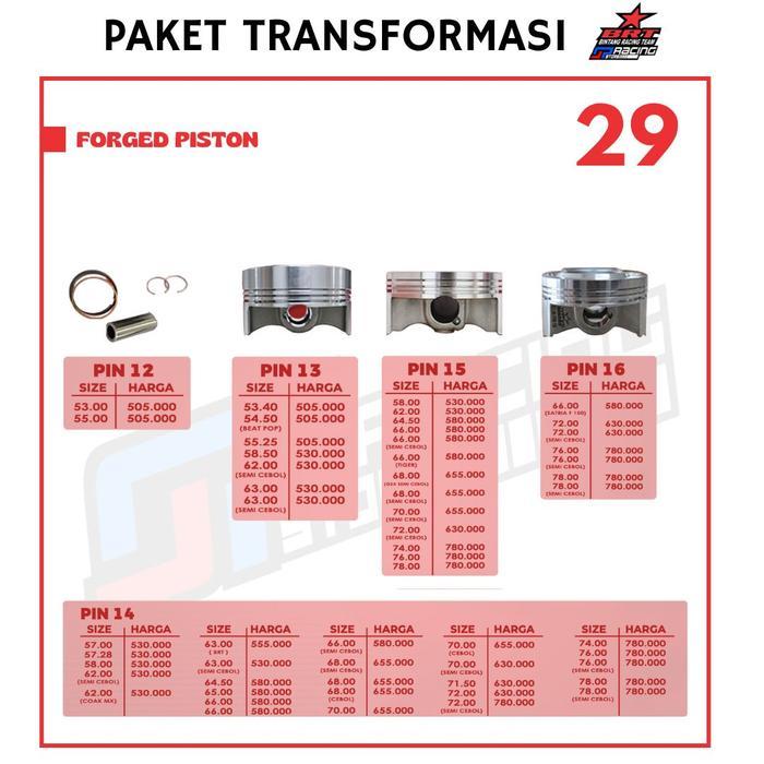 Piston Racing Brt - Forged Piston Brt - Promo 24