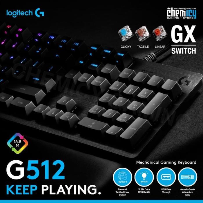 Logitech G512 Carbon RGB Mechanical Gaming Keyboard