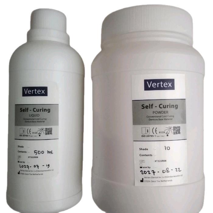 (ORIGINAL) POWDER SELF CURING VERTEX 1000 GRAM ( ACRYLIC ) MULUT BUBUK VERTEX OTOMATIS