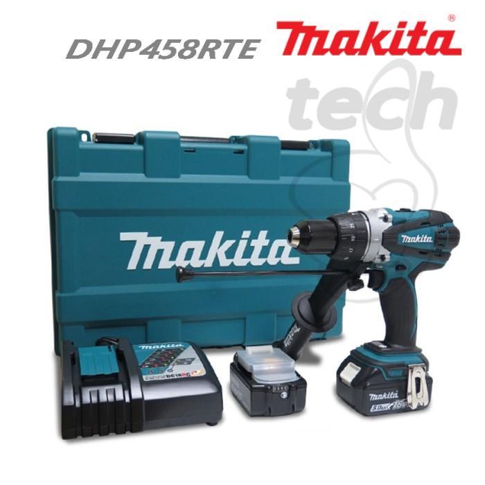 Ada Stok Mesin Bor Tembok Baterai Cordless Hammer Drill Makita DHP458 DHP458RTE