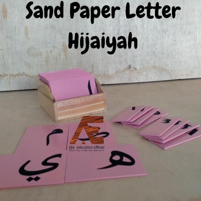 Sand paper hijaiyah Belajar Hijaiyah Montessori Versi LENGKAP Montessori
