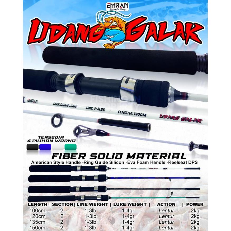 COD Joran Pancing Ultralight UL Udang Galak fiber solid Murah