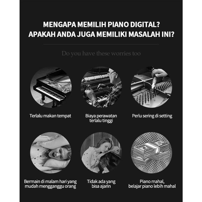 Piano elektronik, piano elektronik 88 tombol, piano elektrik palu berat, piano elektrik portabel