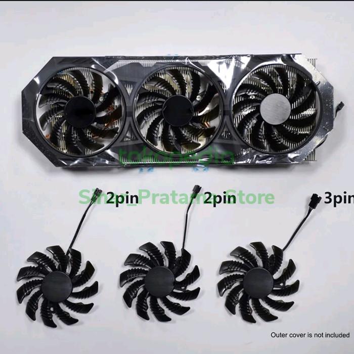 Ada Stok Fan Kipas Vga Gigabyte 75mm 3pin Triple Fan GTX 970 R9 280X