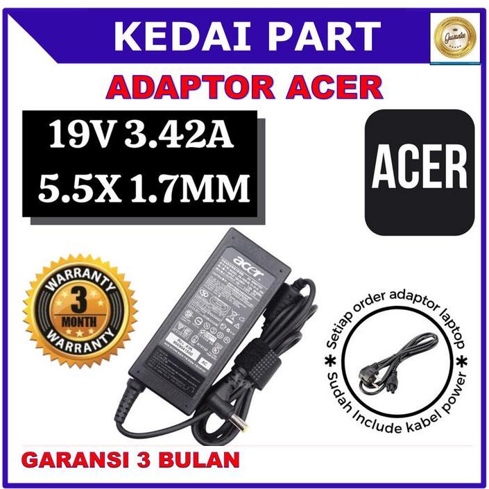 Ada Stok ADAPTOR CHARGER ACER 1650Z 1680 1690 1690-II 2020 2420 2920 2930 ORI