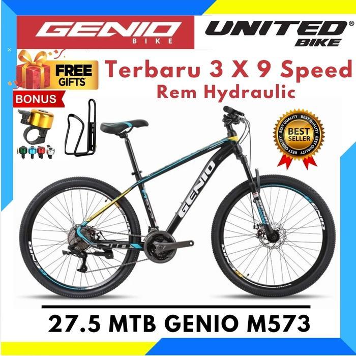 SEPEDA MTB 27.5 inch GENIO M572 FRAME ALLOY 27 SPEED