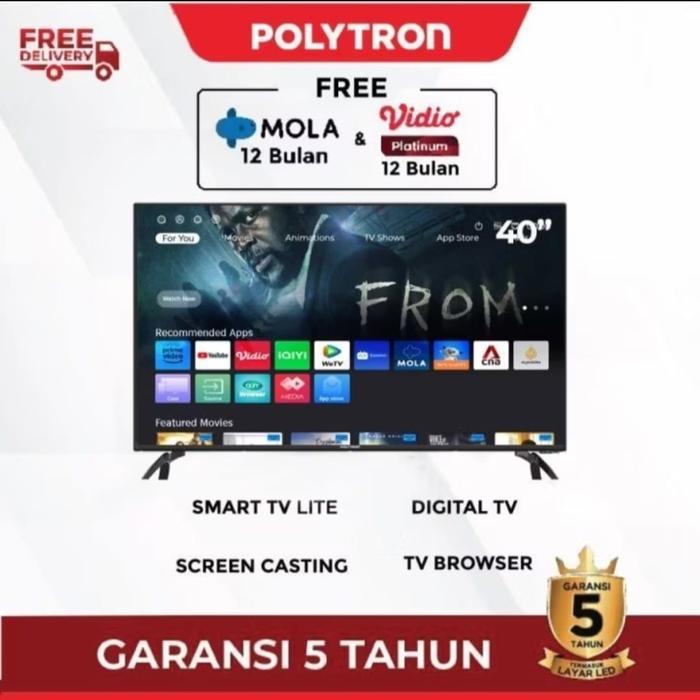 TV ANDROID 40 INCH POLYTRON SMART TV/TV ANDROID POLYTRON 40 INCH DIGITAL TV - SMART TV , DUS dari Pa