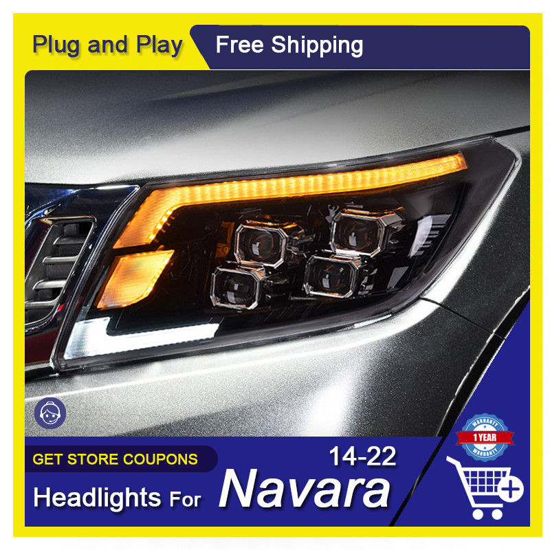 RHD customized fee for Navara Headlights 2014-2021 NP300 Frontier LED