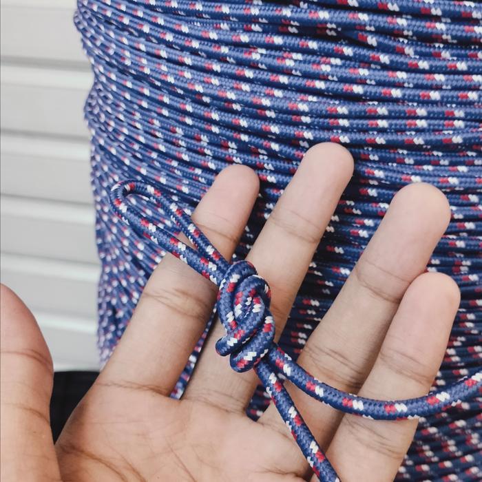 TALI PRUSIK 5MM METERAN TANPA ROLL BERKUALITAS - (BIRU)