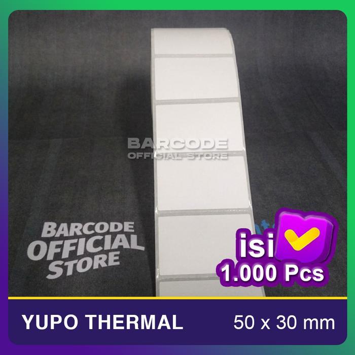 LABEL STIKER YUPO THERMAL 50X30MM 50X30 BARCODE 50 X 30 MM ISI 1000