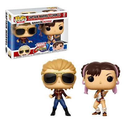 Toys Funko Pop Marvel Vs. Capcom - Captain Marvel Vs. Chun-Li 2 Pack