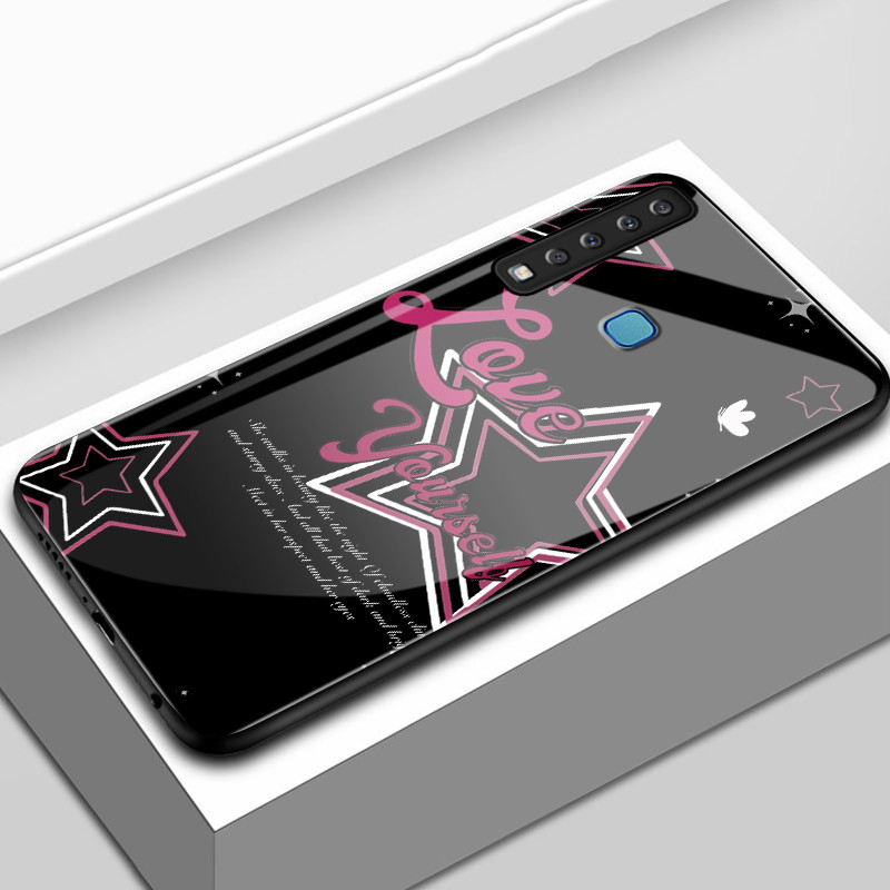 Casing Hp Untuk Samsung A9 2018 A8+ 2018 A8 2018 Case Casing pola bintang keren Kesing Kaca cangkang