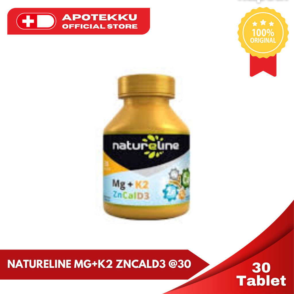 Natureline Magnesium + K2 + Zinc + Cal + D3 Nutrisi Komplit