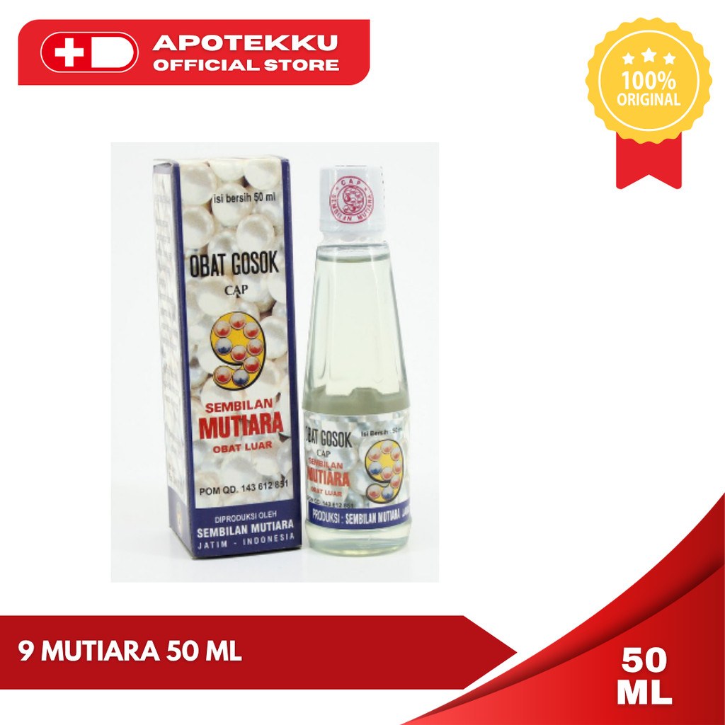 Minyak 9 Mutiara 50ml - Minyak Gosok Herbal