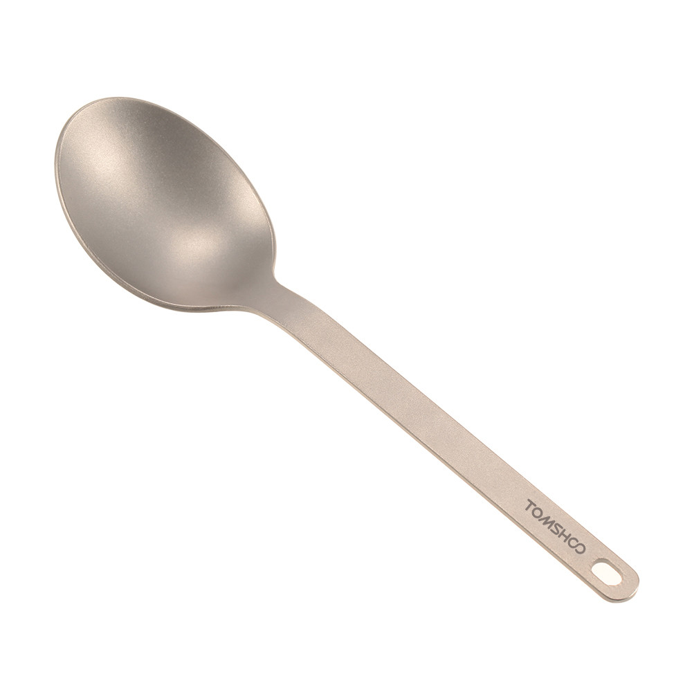 TOMSHOO Titanium Tablere Dinner Spoon utlery Flatre for Home Outdoor amping Titanium Dinner Spoon