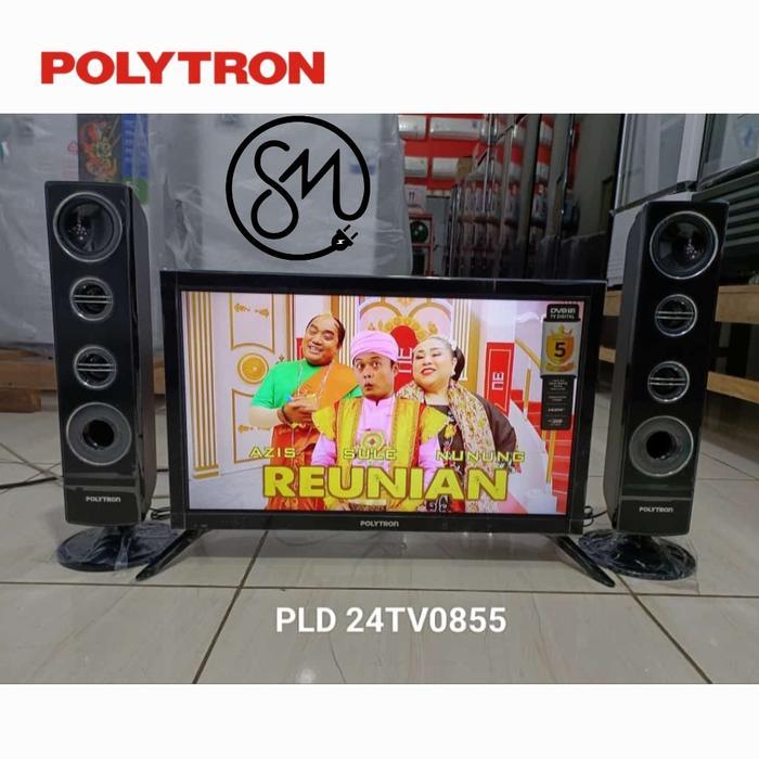 LED TV Polytron 24TV0855 24 inc Digital Cinemax sound tower