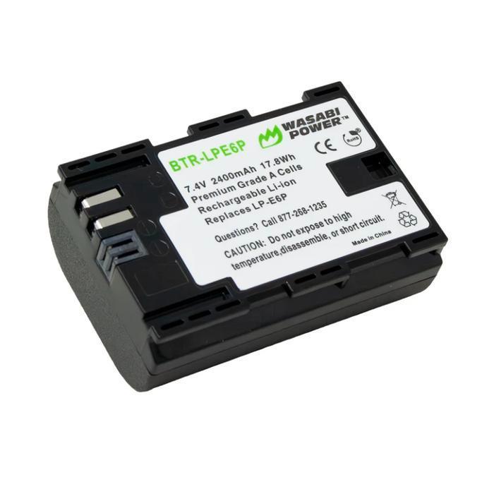 Jeyiistore- Wasabi Power Battery & Charger For Canon Lp-E6P Lp-E6 Lp-E6N Lp-E6Nh Lp E6P E6 E6N E6Nh