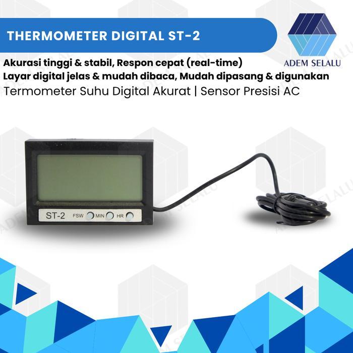 THERMOMETER DIGITAL ST-2 TERMOMETER SUHU DIGITAL AKURAT SENSOR PRESISI AC