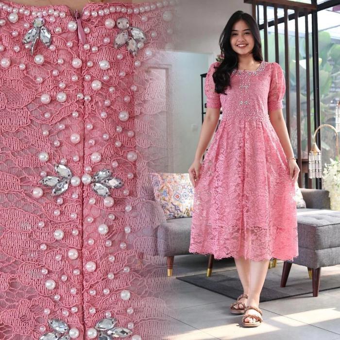BARU 2026 - MODERN DRESS BORKAT NATAL TAHUN BARU PESTA KONDANGAN KRISTIANI MODEL BERPAYET MUTIARA /