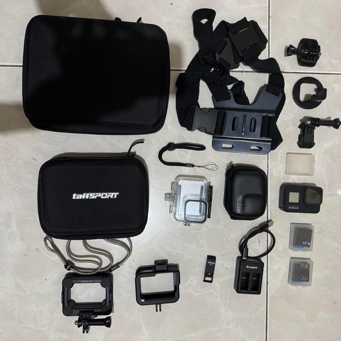 GoPro Hero 8 Black Second Action Camera | Komplit Banyak Bonus Aksesoris Ulanzi Kamera Vlog Full Acc