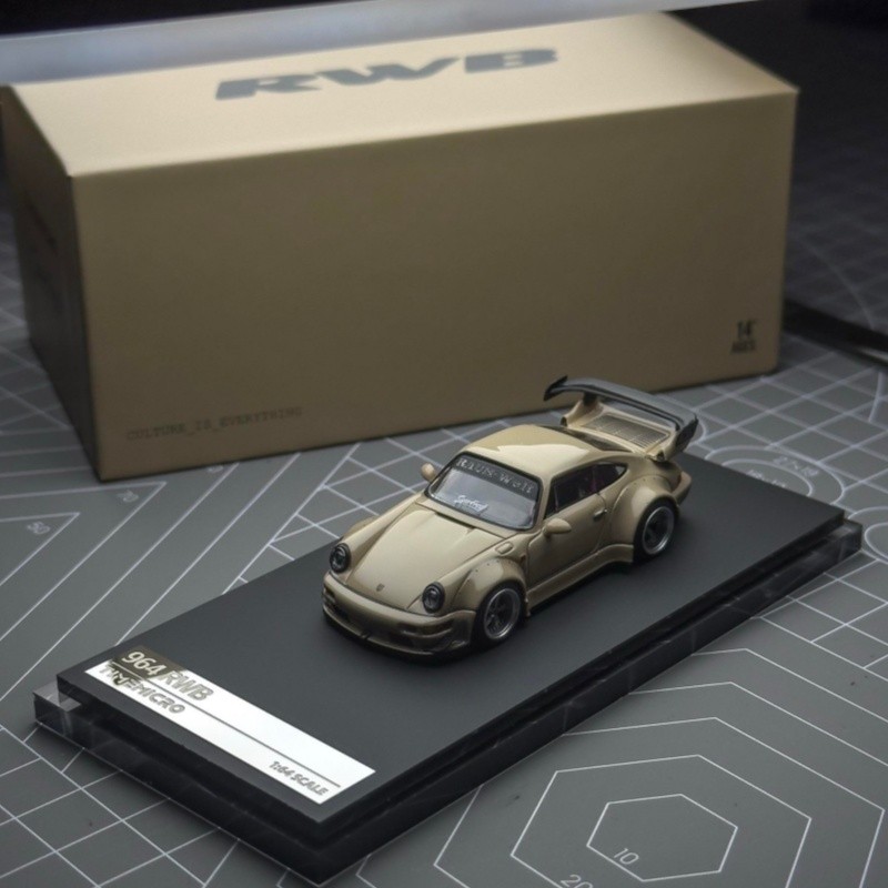 TimeMicro 1:64 RWB 964 Beige Alloy Car Model