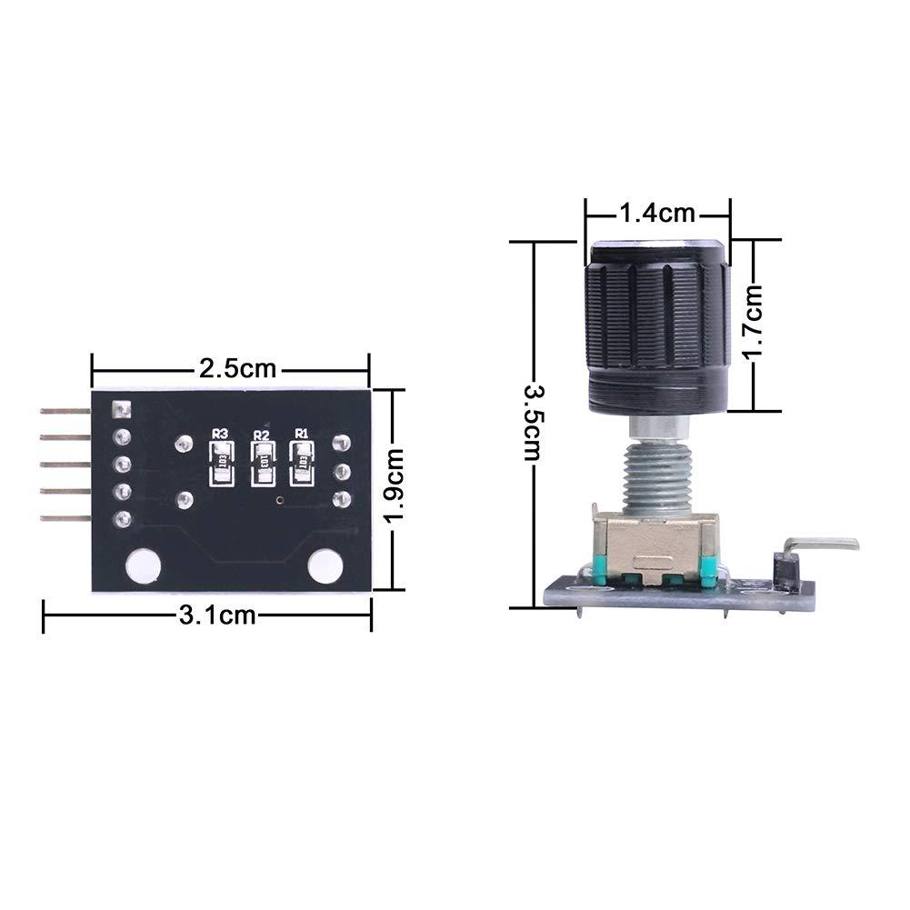 5pcs 360 Degree Rotary Encoder Module KY040 Brick Sensor Development Board with Push Button for