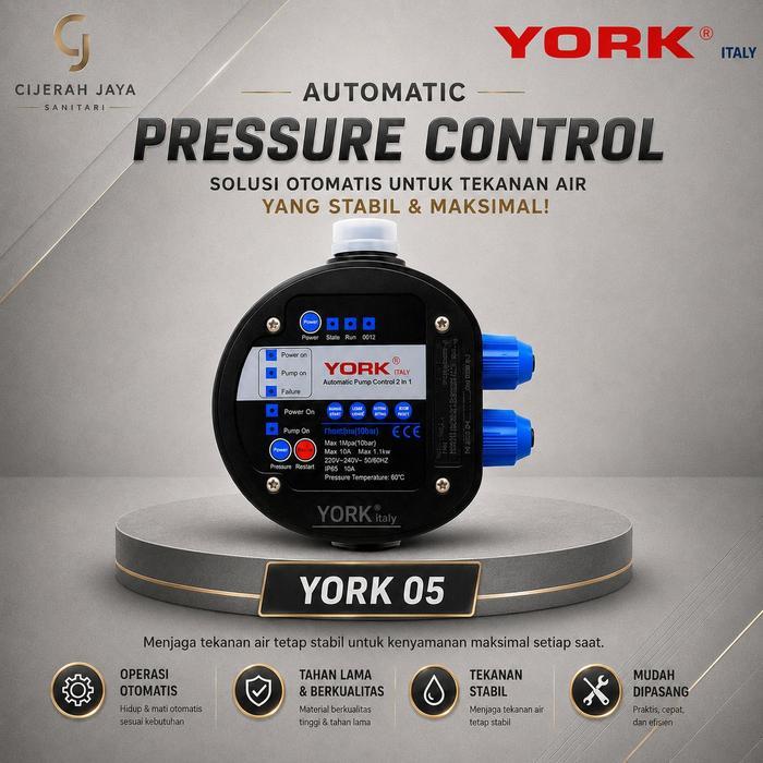 York Yrk-05 Otomatis Pompa Air / Pressure Control York Apc York Yrk05