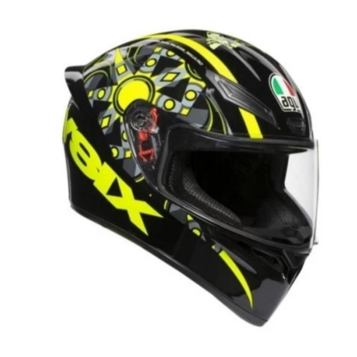 Helm AGV K1 Flavum 46 Black Yellow Fullface Original